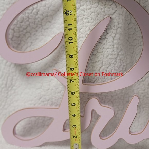 Wooden "Princess" Sign in Pink Cursive Lettering - Picture 6 of 7